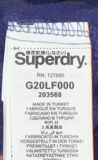 Superdry Men's Blue Graphic Print Hoodie S