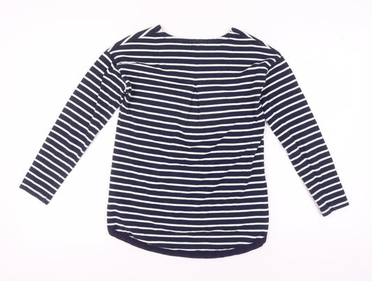 Womens UK Size 6 Joules Blue Cotton T-Shirt