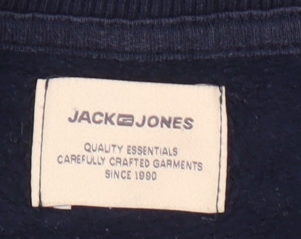 Mens UK XS Regular JACK & JONES Blue Pullover Sweatshirt