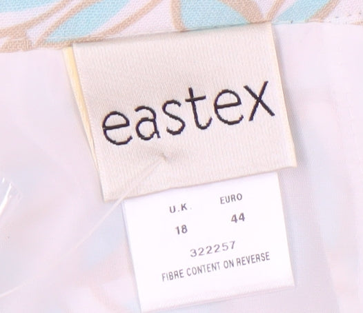 Eastex Women's Multicoloured Geometric Flare Midi Skirt Size 18