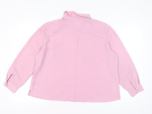 Eastex Women's Pink Button-Up Blouse, Size 22, Collared