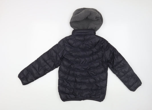 Z&Y Fashion Boys Black Puffer Jacket with Hood 12 Years