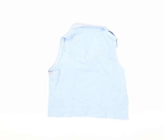 Calvin Klein Women's Blue Sleeveless Polo XS