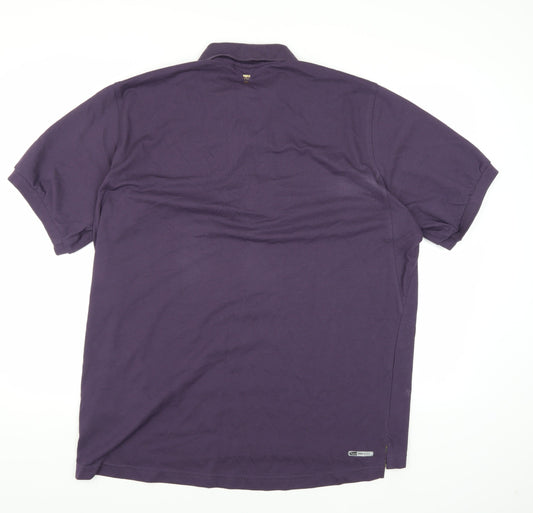 Puma Men's Purple XL Polo Shirt Logo Casual