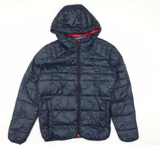 Jack & Jones Men's Blue Puffer Jacket M Size