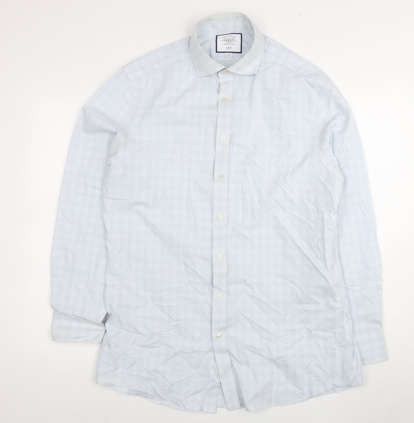 Charles Tyrwhitt Men's Blue Slim Fit Dress Shirt 42