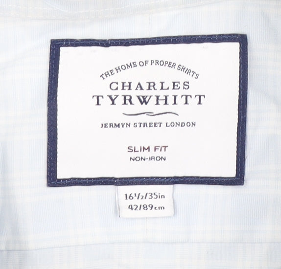 Charles Tyrwhitt Men's Blue Slim Fit Dress Shirt 42