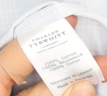 Charles Tyrwhitt Men's Blue Slim Fit Dress Shirt 42