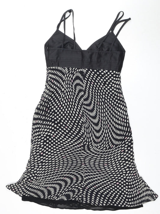Paola Antonini Women's Black Silk Polka Dot Dress, Size 14