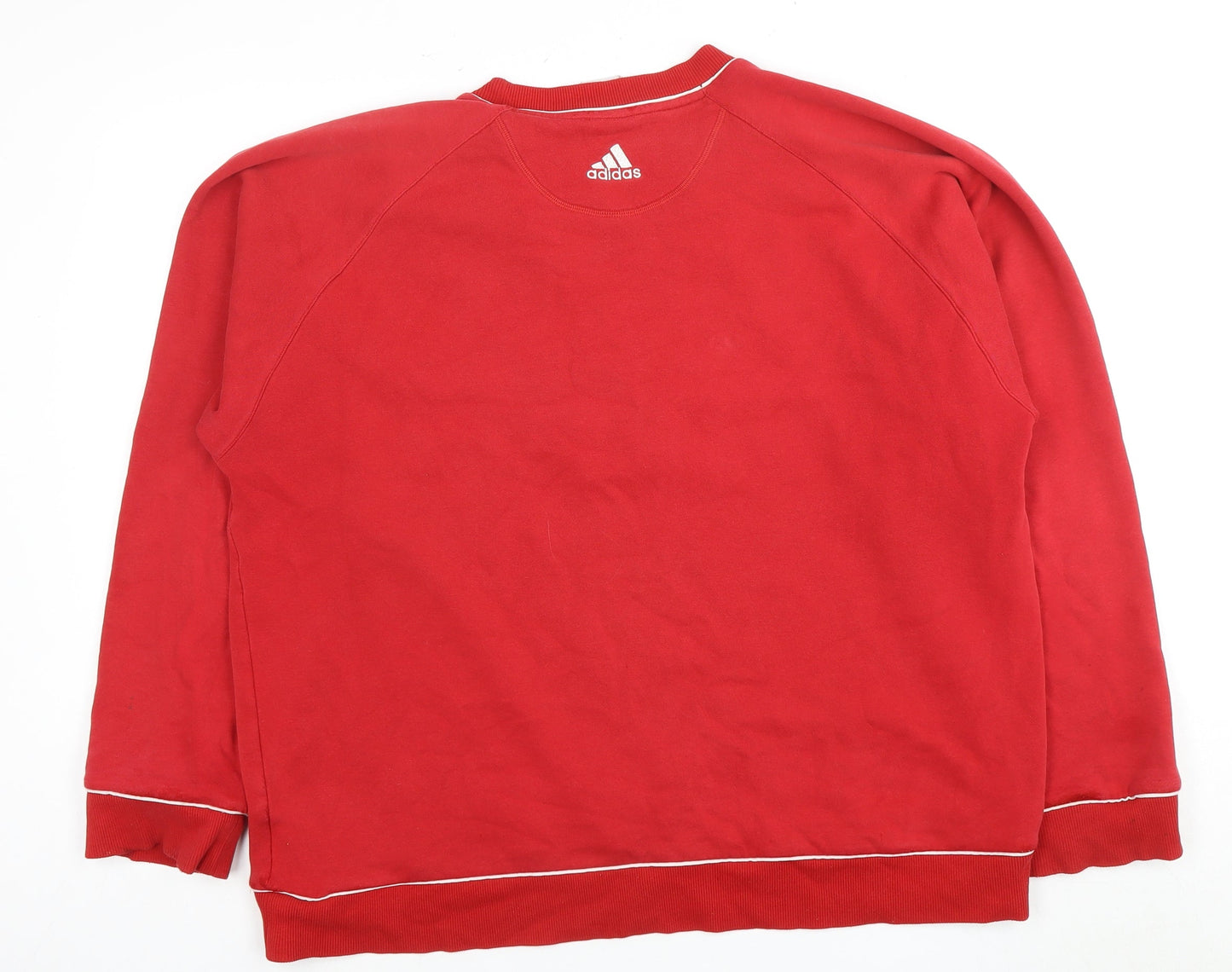 Adidas Men's Red XL Pullover Embroidered Sweatshirt