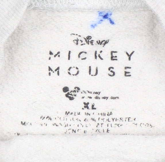 Disney Mickey Mouse Unisex Grey Pullover Sweatshirt XL