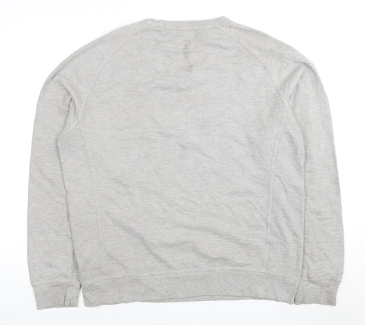 Champion Men's Grey Crew Neck Pullover Sweatshirt L