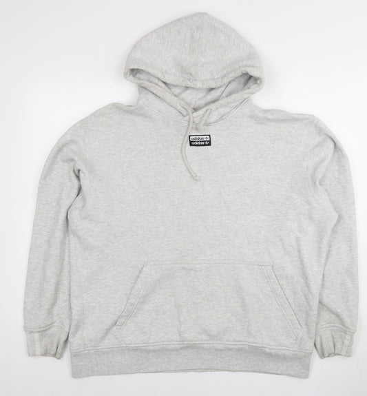 Adidas Men's Grey Pullover Hoodie M