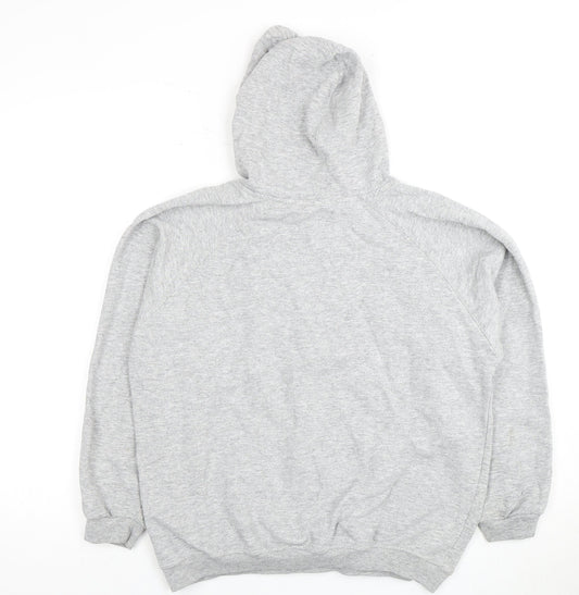 Reebok Grey Unisex Hoodie, Large, Pullover Style