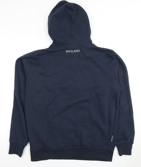 England Men's Blue Hoodie M Pullover Logo Patriotic