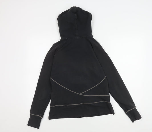 Nike Women's Black Hooded Sports Jacket Size M