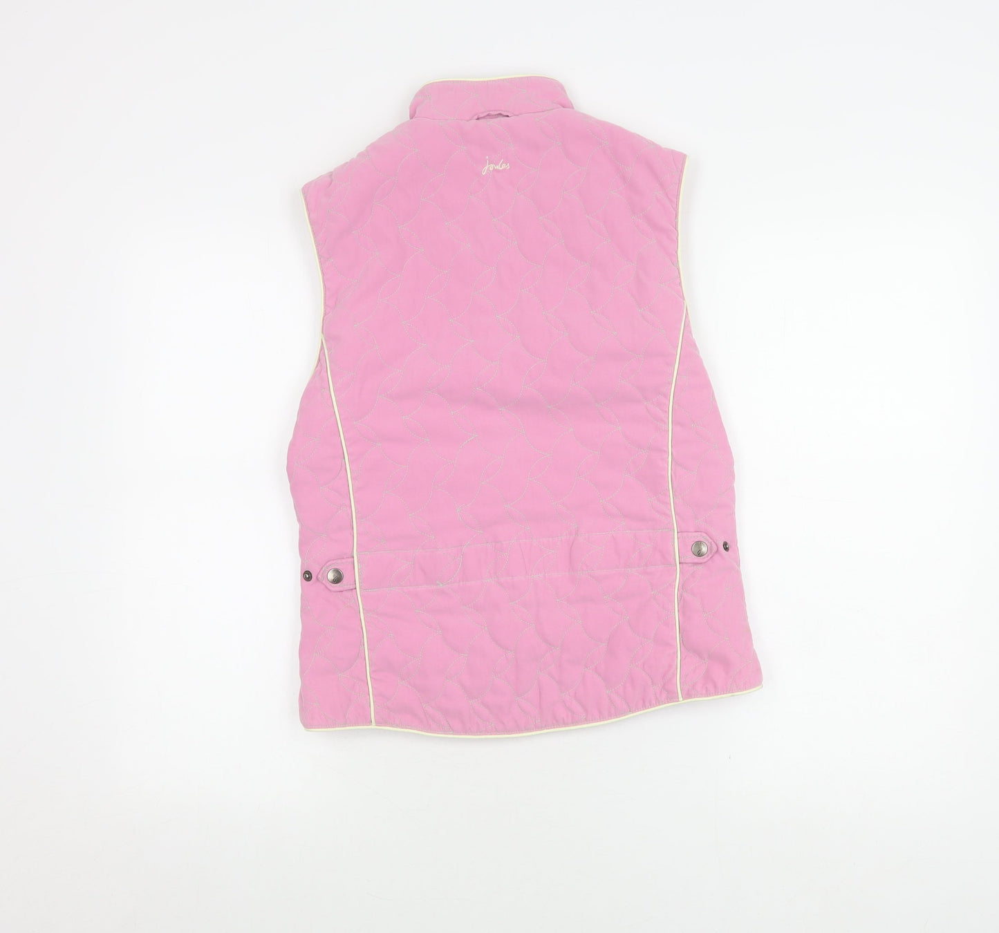 Joules Women's Pink Quilted Waistcoat, Size 12, Casual