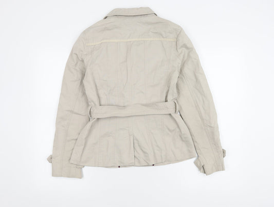 Laura Ashley Women's Beige Jacket Size 10 Belted Casual