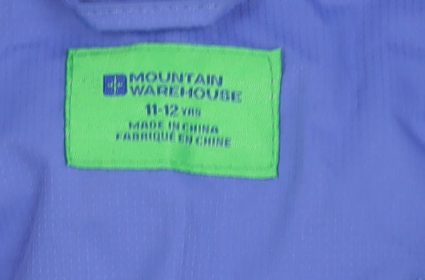 Additional view of Mountain Warehouse girls’ blue rain coat 11-12 years