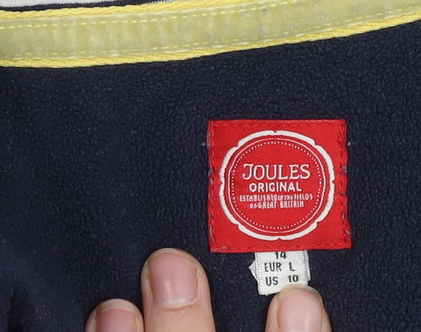 Joules Women's Blue Fleece Jacket Size 14