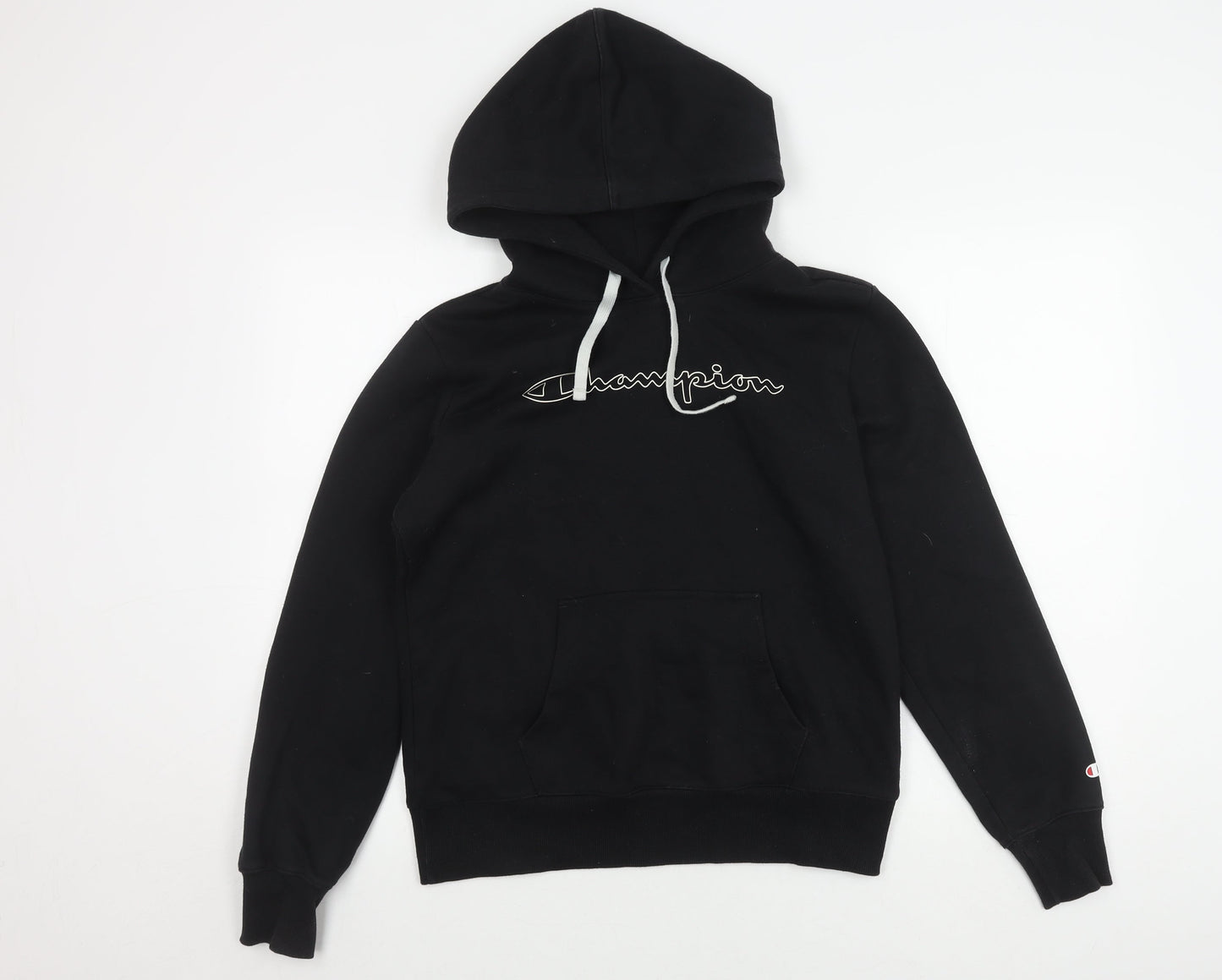 Champion Unisex Black Pullover Hoodie Size L