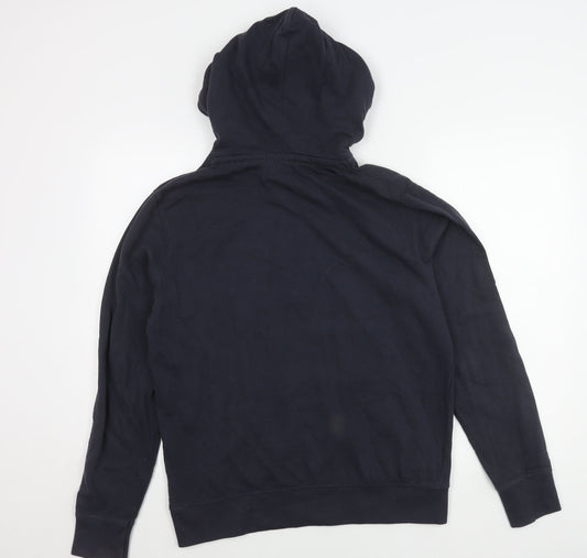 Jack & Jones Blue Graphic Hoodie, Men’s M, Logo Pullover