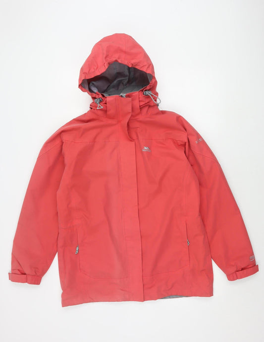 Trespass Women's Red Waterproof Rain Coat, Size M