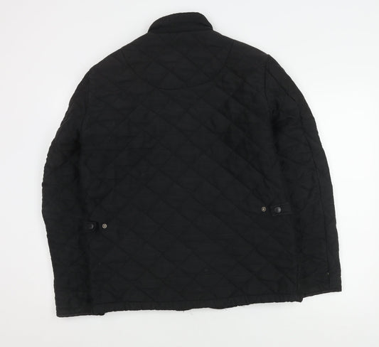 Feraud Men's Black Quilted Jacket Size S