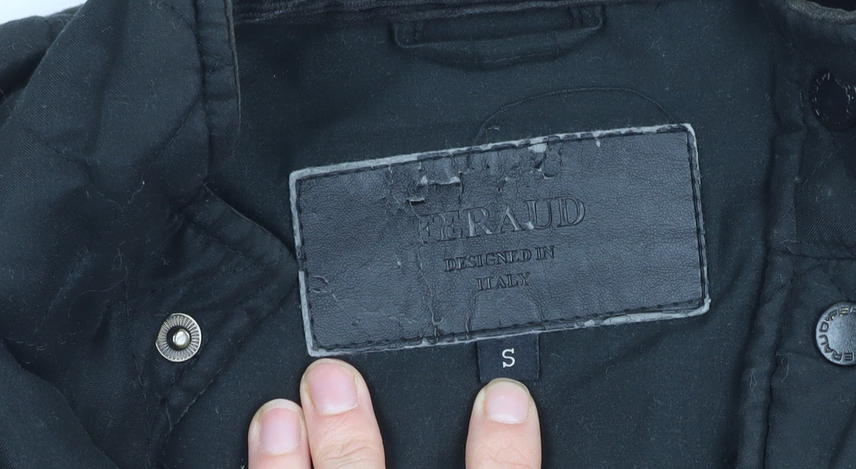 Feraud Men's Black Quilted Jacket Size S