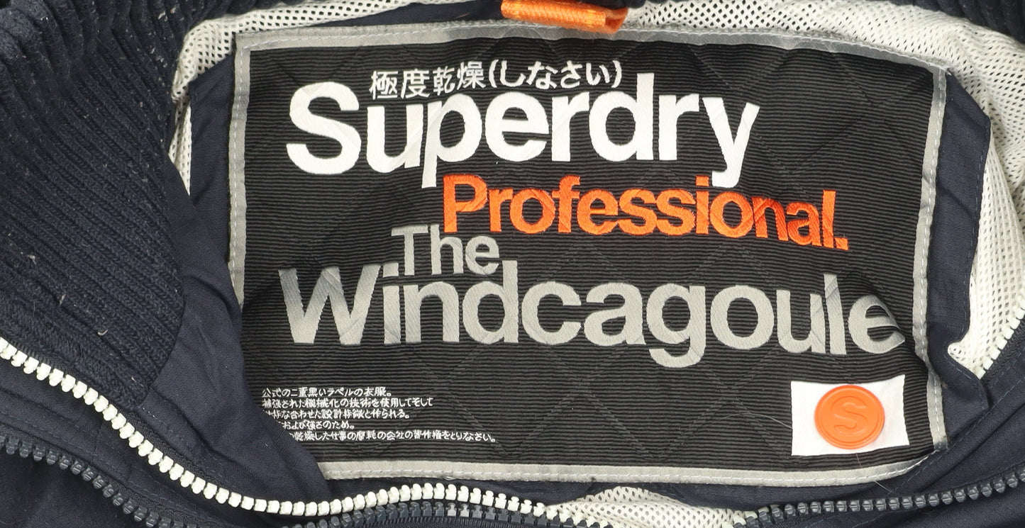Superdry Men's Blue Windbreaker Jacket Size S