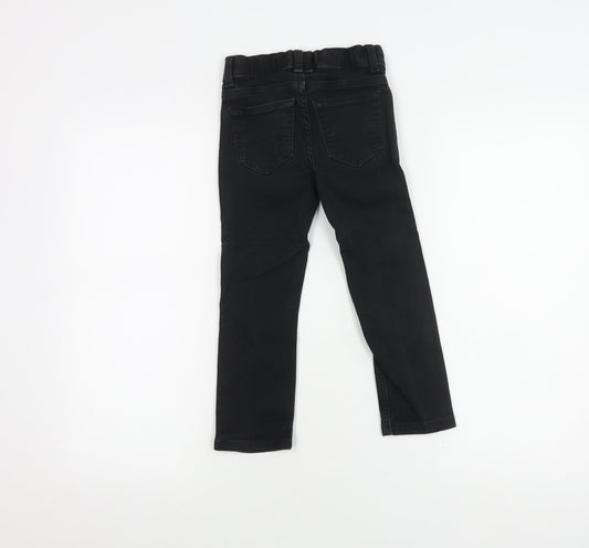 Tommy Hilfiger Boys Black Skinny Jeans, Size 5, Adjustable Waist