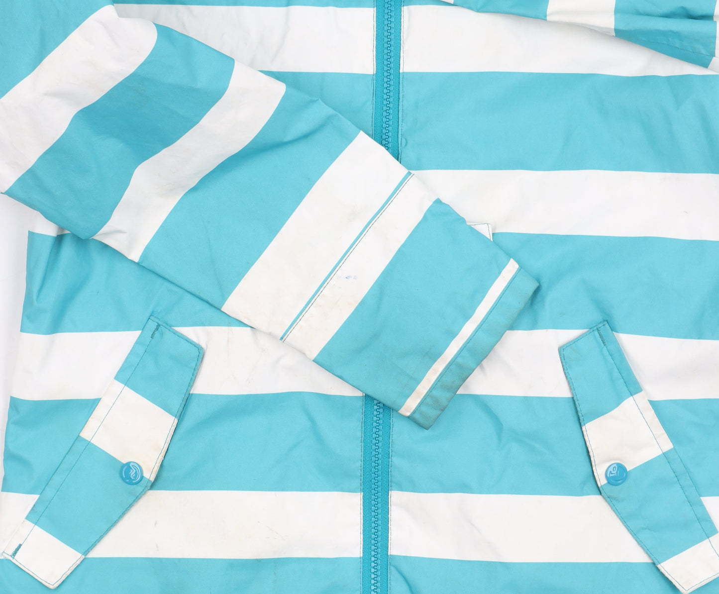 Gelert Women's Blue Striped Rain Jacket Size 10