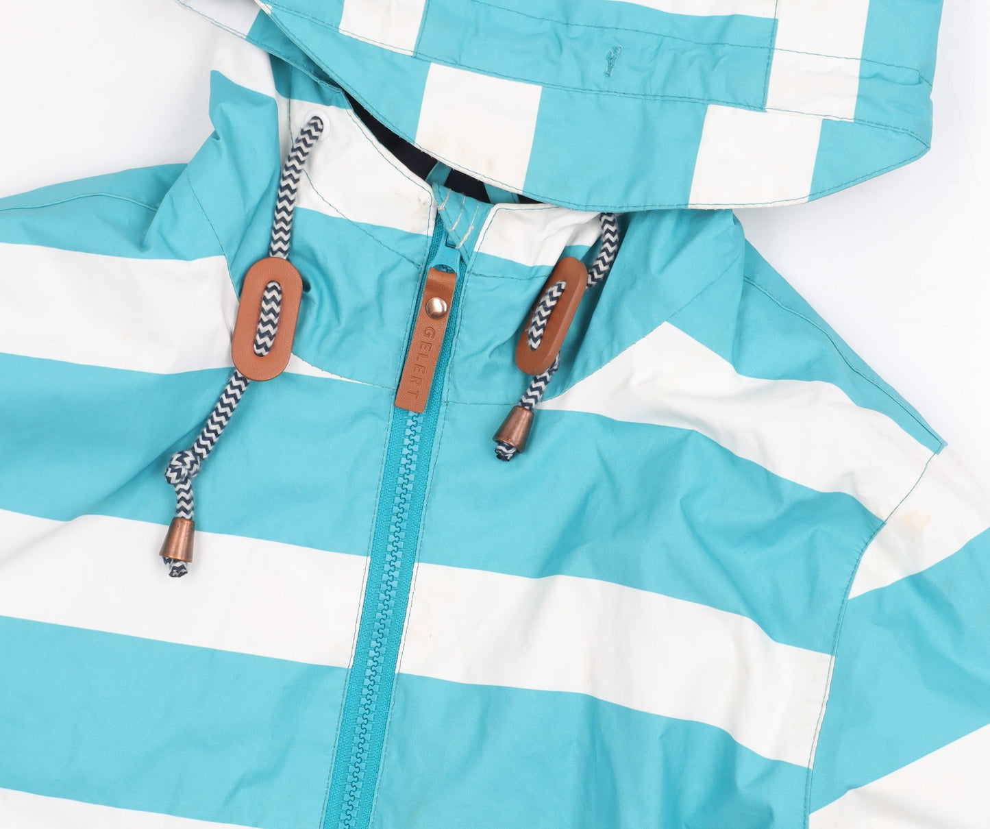 Gelert Women's Blue Striped Rain Jacket Size 10
