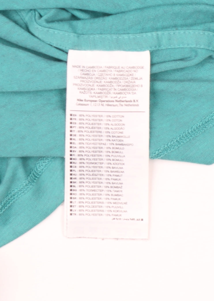 Nike Men’s Green V-Neck Running T-Shirt, Size S