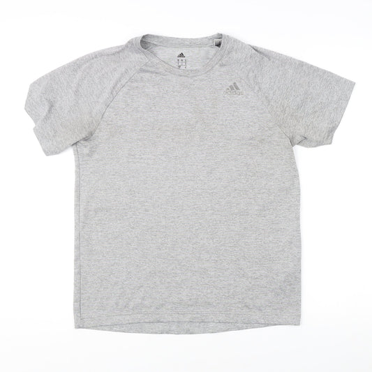 Adidas Men's Grey Short Sleeve Athletic T-Shirt