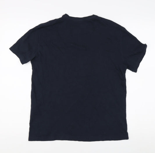 Armani Exchange Men's Blue Graphic Print T-Shirt, Size S