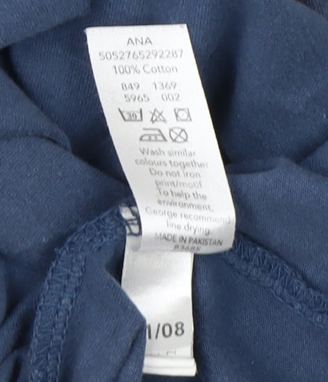 Mens UK Size L Coca-Cola Blue Cotton T-Shirt