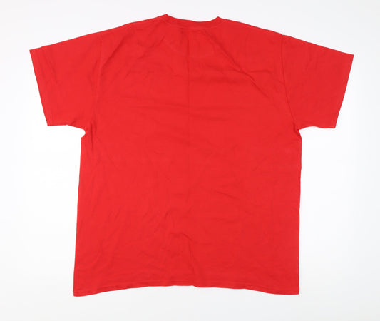 Coca-Cola Men's Red Retro Logo T-Shirt Size L