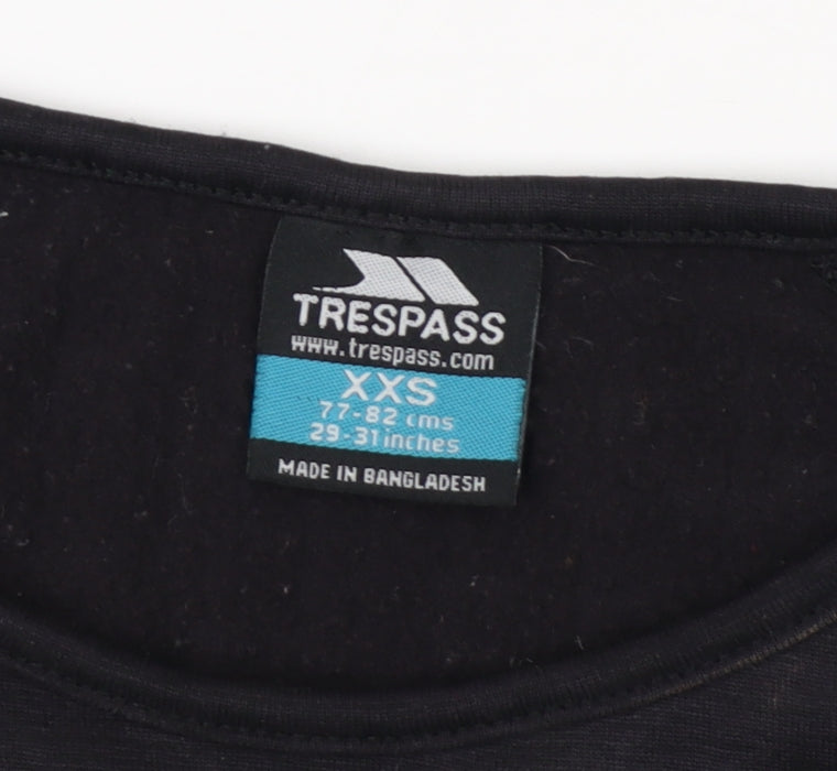 Trespass Unisex Black XS Long Sleeve Active Top