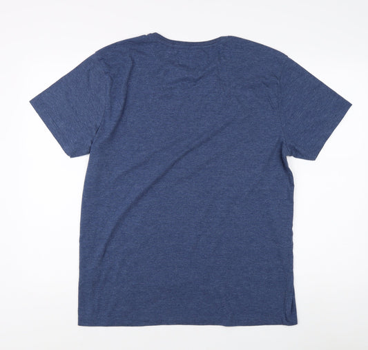 Coca-Cola Blue Christmas T-Shirt Men’s L Graphic Print