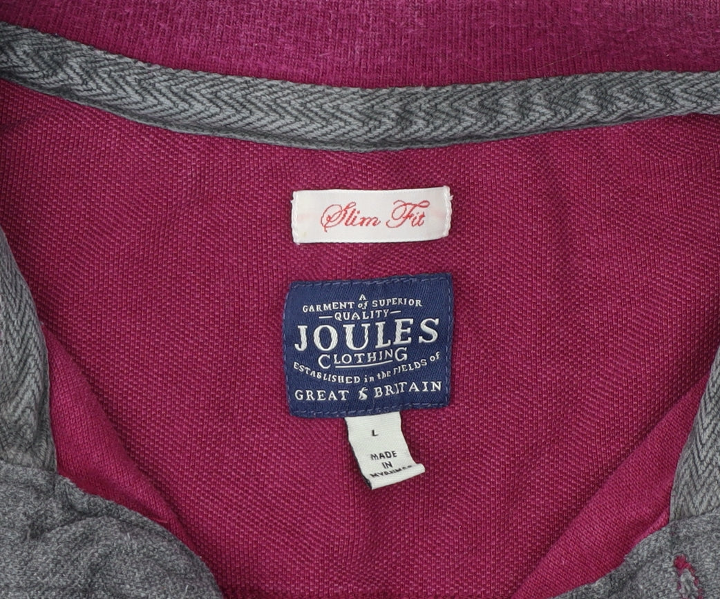 Joules Men's Red Slim Fit Polo Shirt L