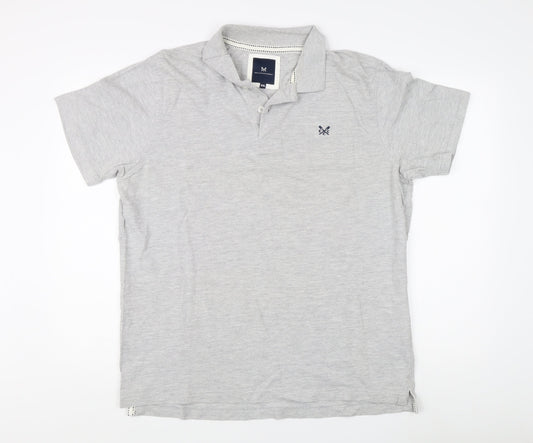 Crew Clothing Men's Grey Polo 2XL Short Sleeve