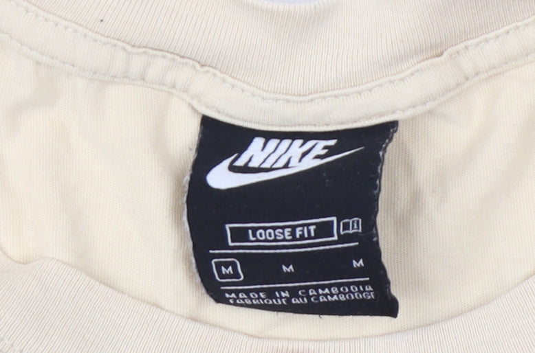 Nike Unisex Beige M T-Shirt Casual Short Sleeve