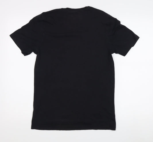 Hugo Boss Men's Black Cotton Logo T-Shirt M