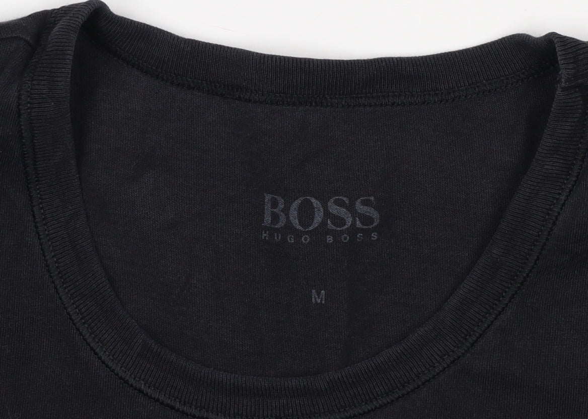 Hugo Boss Men's Black Cotton Logo T-Shirt M