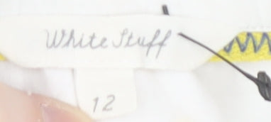 White Stuff Women's White Polka Dot Blouse Size 12