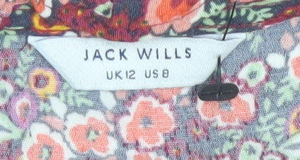 Jack Wills Women's Multicoloured Floral Blouse, Size 12
