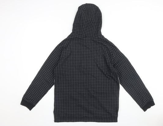 Nike Boys Black Check Pullover Hoodie XL