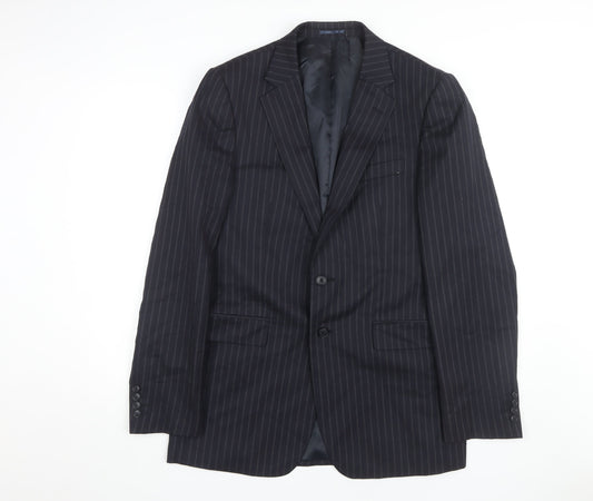 Jaeger Men's Black Striped Blazer - Size 40L