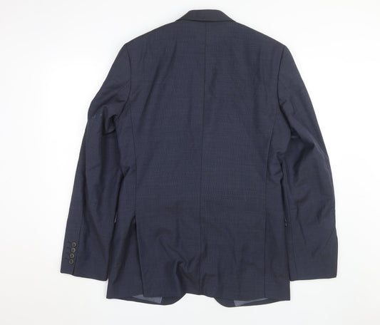 Marks & Spencer Men's Blue Wool Blazer 38 Long